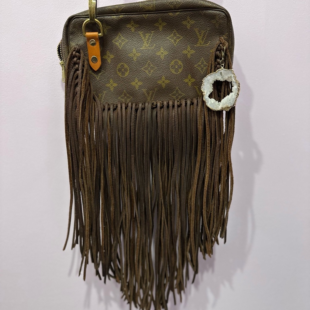 Vintage Boho Bags - Louis Vuitton Elegant Brown Fringe Crossbody Bag